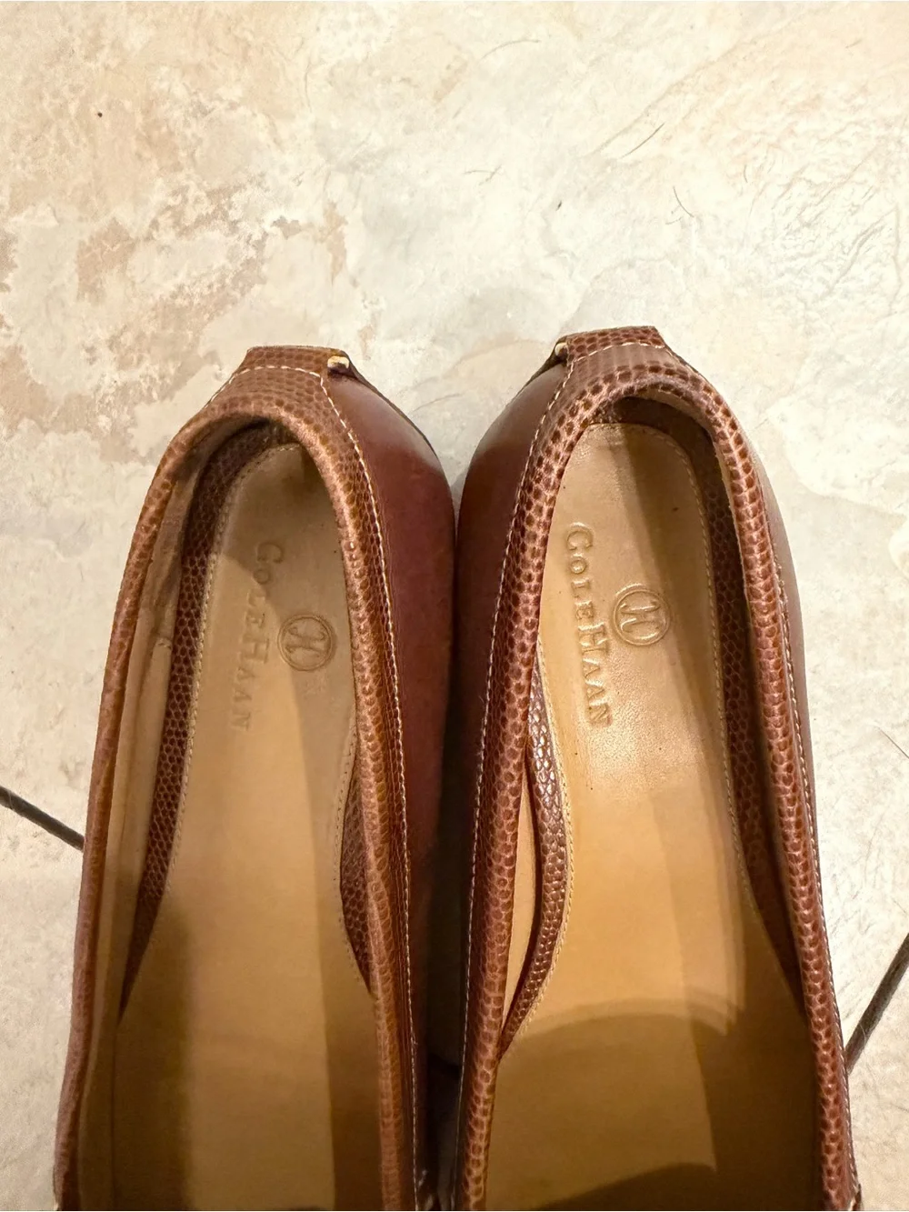 Cole Haan Women's Brown Leather Horsebit Loafers